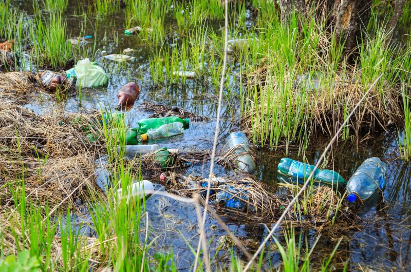 Is Biodegradable Plastic Safe for the Earth? Image of plastic packaging as environmental issue.